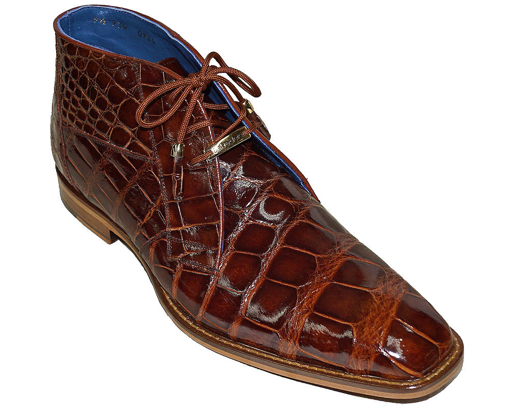 Belvedere Martino Black Genuine Alligator Luxury Shoe