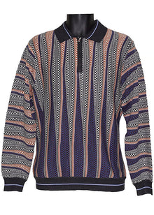 Load image into Gallery viewer, Cigar Zipper Polo Sweater # P604 Charcoal