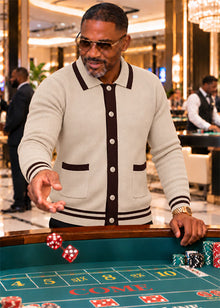 Load image into Gallery viewer, Cigar Button-Down Sweater # KS655 Cream