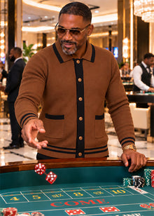 Load image into Gallery viewer, Cigar Button-Down Sweater # KS655 Mocha
