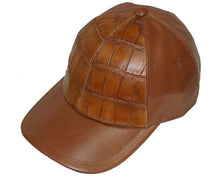 Load image into Gallery viewer, Fennix Large Blocks Alligator/Soft Nappa Leather Caps - Alligator World