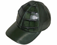 Load image into Gallery viewer, Fennix Large Blocks Alligator/Soft Nappa Leather Caps - Alligator World