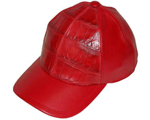 Load image into Gallery viewer, Fennix Large Blocks Alligator/Soft Nappa Leather Caps - Alligator World