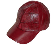 Load image into Gallery viewer, Fennix Large Blocks Alligator/Soft Nappa Leather Caps - Alligator World