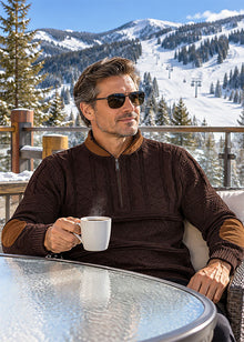 Load image into Gallery viewer, Lavane Zipper Sweater # 2646 Brown