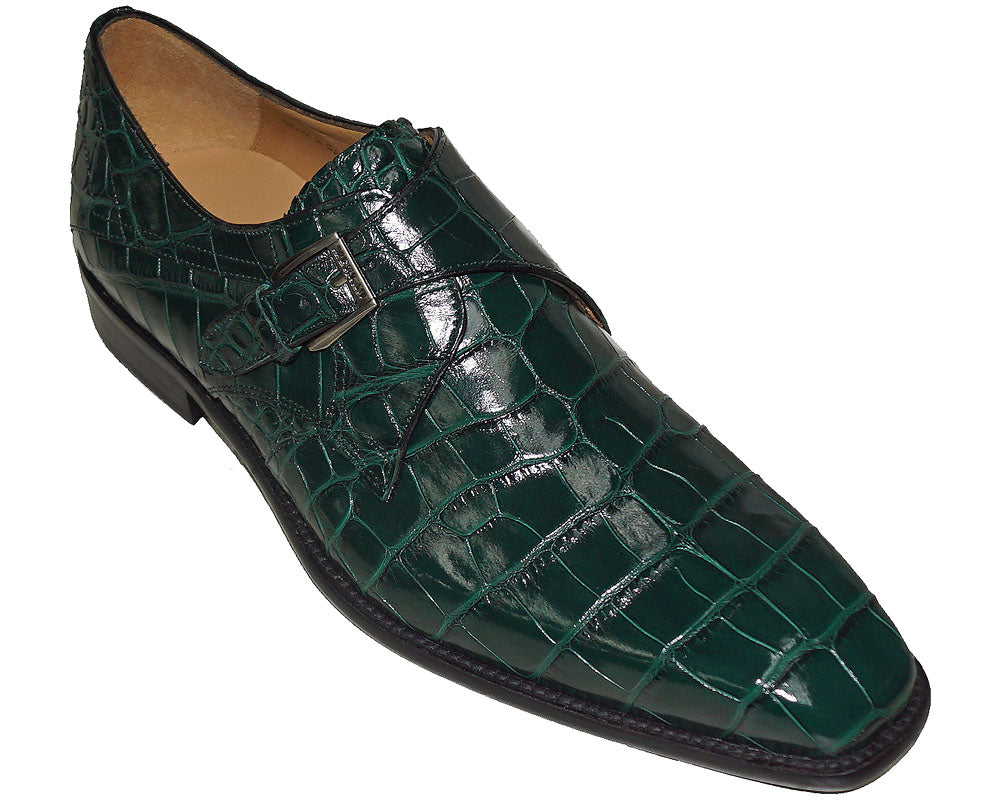 Mezlan Platinum Genuine Alligator Dress Shoes Mens 9.5 Green mezlan alligator shoes products for sale | eBay main image 2
