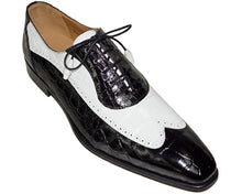 Load image into Gallery viewer, Mezlan Platinum Alligator Shoes 'Ferrara'