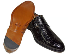 Load image into Gallery viewer, Mezlan Platinum Buckle Shoes 'Strada'