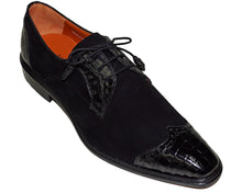 Load image into Gallery viewer, Mezlan Crocodile/Suede Shoes # 14631