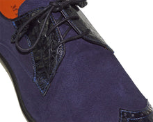 Load image into Gallery viewer, Mezlan Crocodile/Suede Shoes # 14631