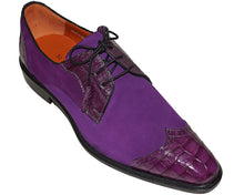 Load image into Gallery viewer, Mezlan Crocodile/Suede Shoes # 14631 B