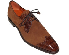 Load image into Gallery viewer, Mezlan Crocodile/Suede Shoes # 14631