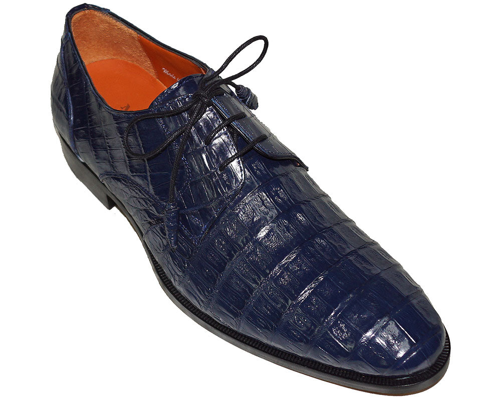 Mezlan Crocodile Lace-Up Shoes #50169 Navy / 9 Mezlan Crocodile Lace-Up Shoes #50169 Navy / 9