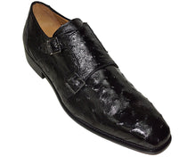 Load image into Gallery viewer, Mezlan Double-Buckle Ostrich Shoes # 50348