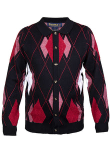 Load image into Gallery viewer, Prestige Button-Down Sweater # SW6510 Black