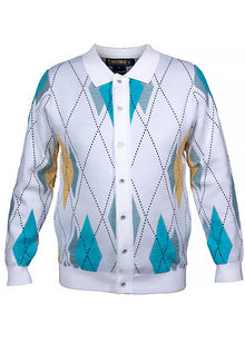 Load image into Gallery viewer, Prestige Button-Down Sweater # SW6510 White