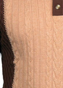 Load image into Gallery viewer, Prestige 3-Button Polo Sweater # SW6556 Brown