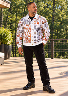Load image into Gallery viewer, Prestige Velvet Feel Fashion Jacket # SHJ6900 White