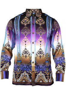 Load image into Gallery viewer, Prestige Silky Feel Fashion Shirt # PR6625 Purple