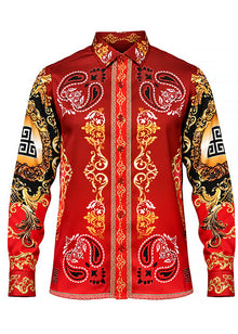 Load image into Gallery viewer, Prestige Silky Feel Fashion Shirt # PR6628 Red