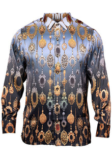 Load image into Gallery viewer, Prestige Silky Feel Fashion Shirt # PR6640 Black