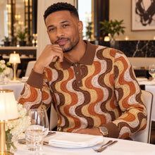 Load image into Gallery viewer, Prestige 3-Button Polo Sweater # SW6516 Brown