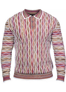 Load image into Gallery viewer, Prestige 3-Button Polo Sweater # SW6522 Purple