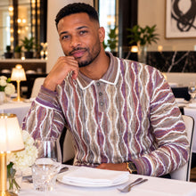 Load image into Gallery viewer, Prestige 3-Button Polo Sweater # SW6522 Purple