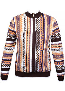 Load image into Gallery viewer, Prestige Zipper Mockneck Sweater # SW6532 Brown