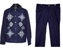 Load image into Gallery viewer, Prestige Ultra Suede Jacket/Pants Set # CSL558 Navy
