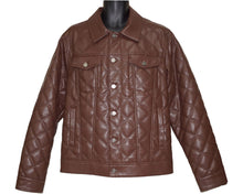 Load image into Gallery viewer, Lanzino Faux Leather Jacket # JK144 Brown