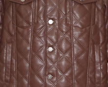 Load image into Gallery viewer, Lanzino Faux Leather Jacket # JK144 Brown