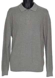 Load image into Gallery viewer, Tulliano Silk Blend 3-Button Polo Sweater 'Pinto' Ash