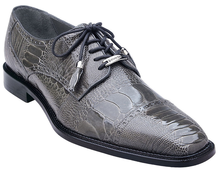 Belvedere 'Batta' Catalog Ostrich Leg Lace-Up Shoes