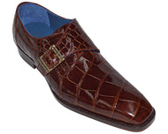 Belvedere Buckle Alligator Shoes 'Alessio’