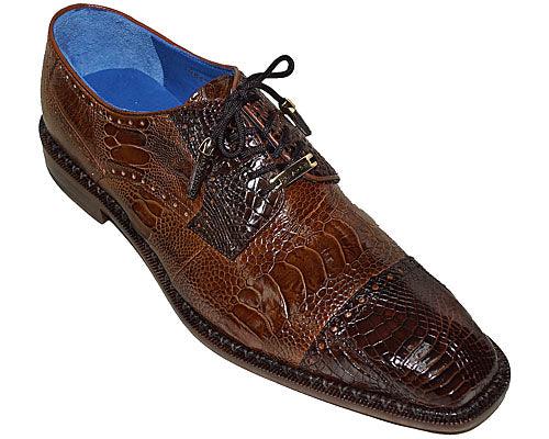 Belvedere Men's Alligator Sneakers in Purple & Gold