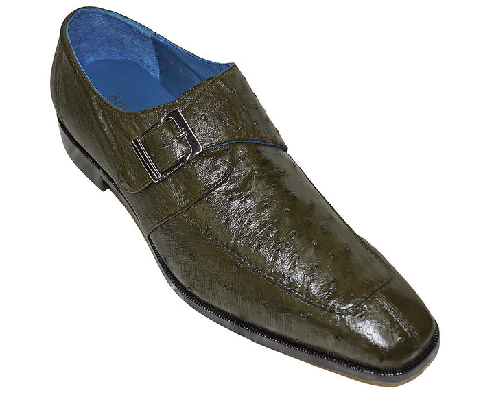 Belvedere Buckle Ostrich Shoes 'Josh'