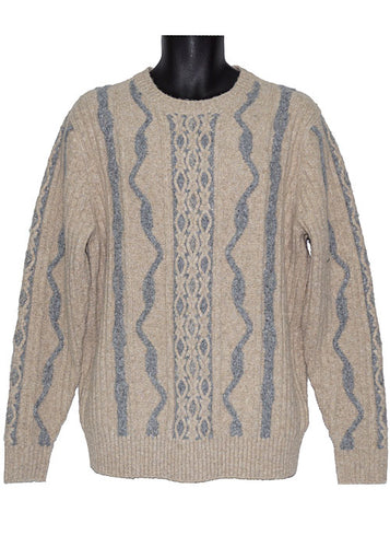 Cigar Crewneck Sweater # CR562 Beige