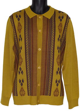 Cigar Button-Down Sweater/Jacket # KS532 Dijon