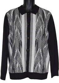 Cigar Button-Down Sweater/Jacket # KS533 Black