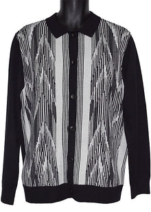 Load image into Gallery viewer, Cigar Button-Down Sweater/Jacket # KS533 Black

