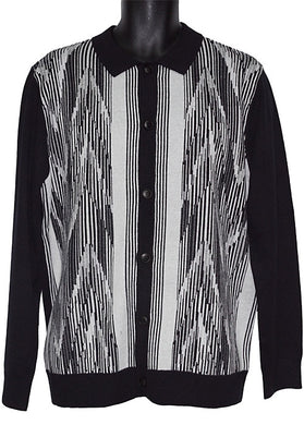 Cigar Button-Down Sweater/Jacket # KS533 Black