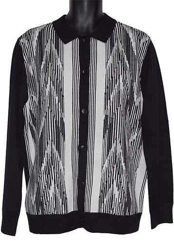 Cigar Button-Down Sweater/Jacket # KS533 Black