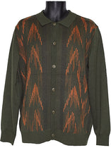 Load image into Gallery viewer, Cigar Button-Down Sweater/Jacket # KS533 Olive

