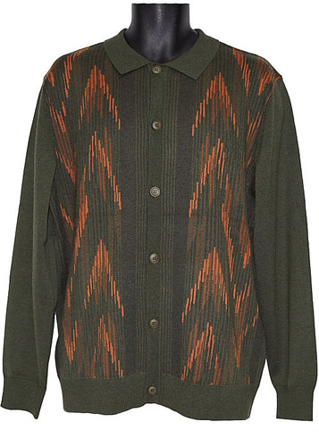 Cigar Button-Down Sweater/Jacket # KS533 Olive