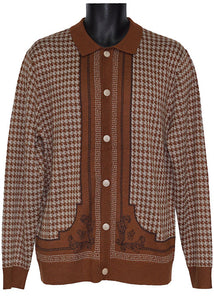 Cigar Button-Down Sweater/Jacket # KS535 Mocha