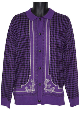 Cigar Button-Down Sweater/Jacket # KS535 Purple