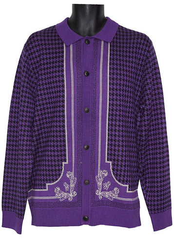 Cigar Button-Down Sweater/Jacket # KS535 Purple