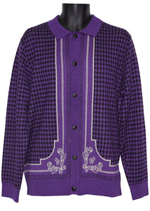 Cigar Button-Down Sweater/Jacket # KS535 Purple
