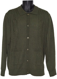 Cigar Button-Down Sweater/Jacket # KS536 Olive
